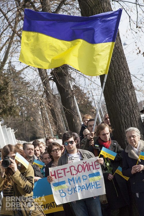 Protest proti ruské agresi vůči Ukrajině, foto: Brněnská Drbna, Miroslav Toman