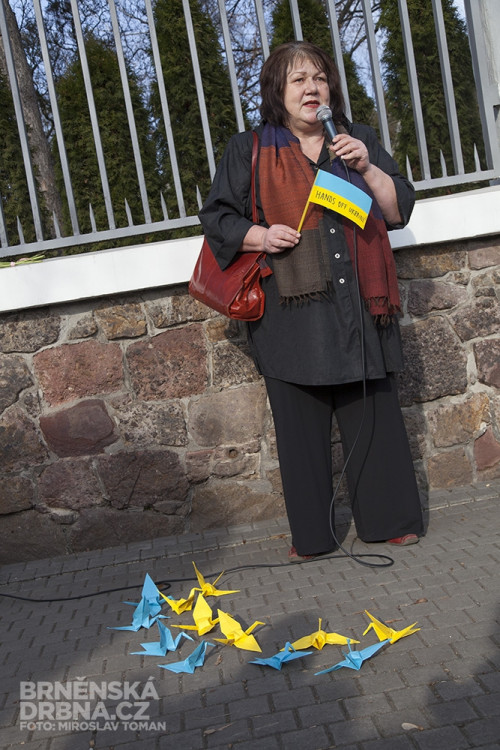 Protest proti ruské agresi vůči Ukrajině, foto: Brněnská Drbna, Miroslav Toman