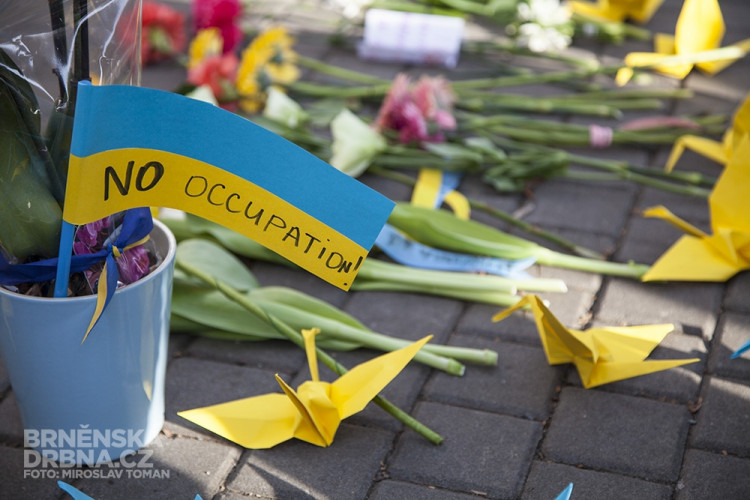 Protest proti ruské agresi vůči Ukrajině, foto: Brněnská Drbna, Miroslav Toman
