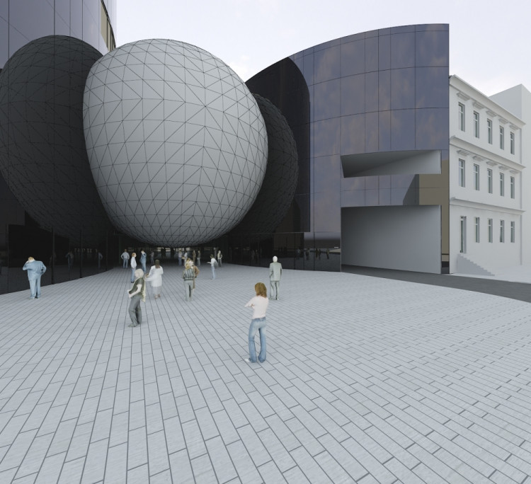 Exteriér Sono centra, vizualizace: Sono.cz