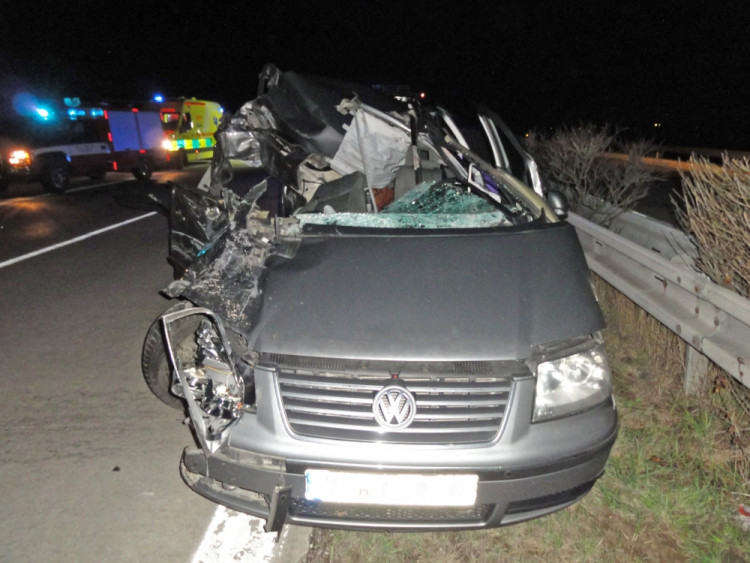 Tragická nehoda na D2, foto: HZS JMK