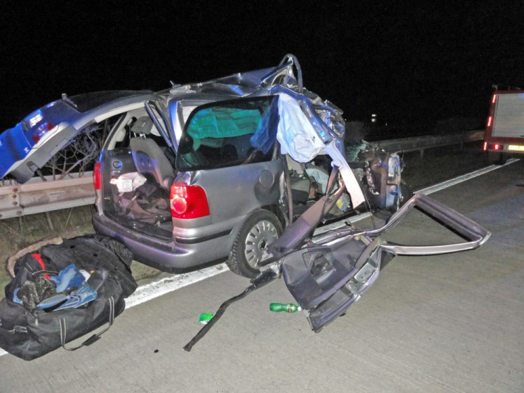 Tragická nehoda na D2, foto: HZS JMK