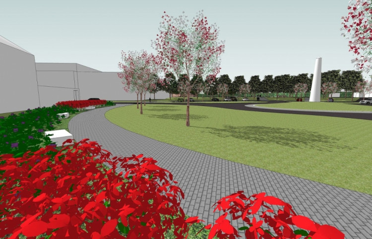 Vizualizace zpracování změn na Vaňkově náměstí na Žlutém kopci, vizualizace: P.P. Architects