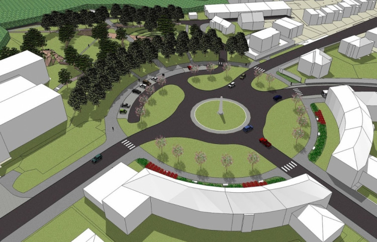 Vizualizace zpracování změn na Vaňkově náměstí na Žlutém kopci, vizualizace: P.P. Architects