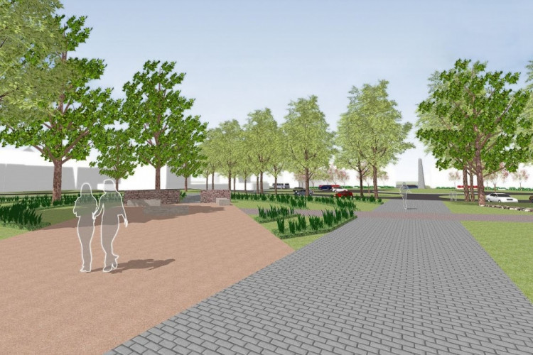 Vizualizace zpracování změn na Vaňkově náměstí na Žlutém kopci, vizualizace: P.P. Architects