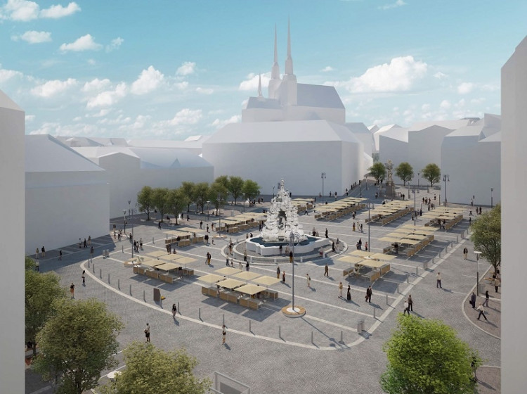 Budoucí podoba Zelného trhu, vizualizace: Brno-střed