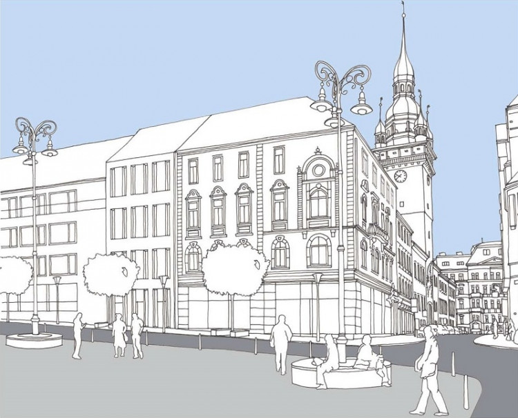 Budoucí podoba Zelného trhu, vizualizace: Brno-střed
