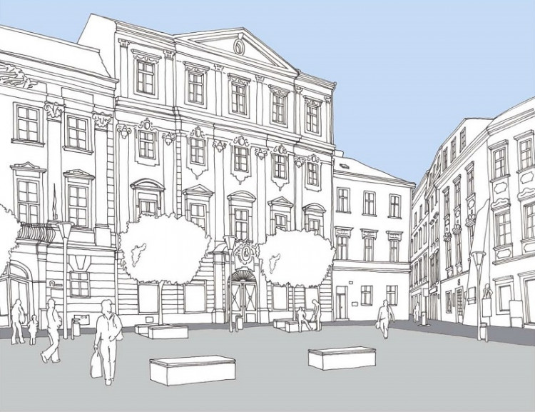 Budoucí podoba Zelného trhu, vizualizace: Brno-střed