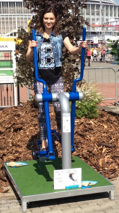 Hanka Kynychová si i zacvičila, foto: Brněnská Drbna, David Zouhar