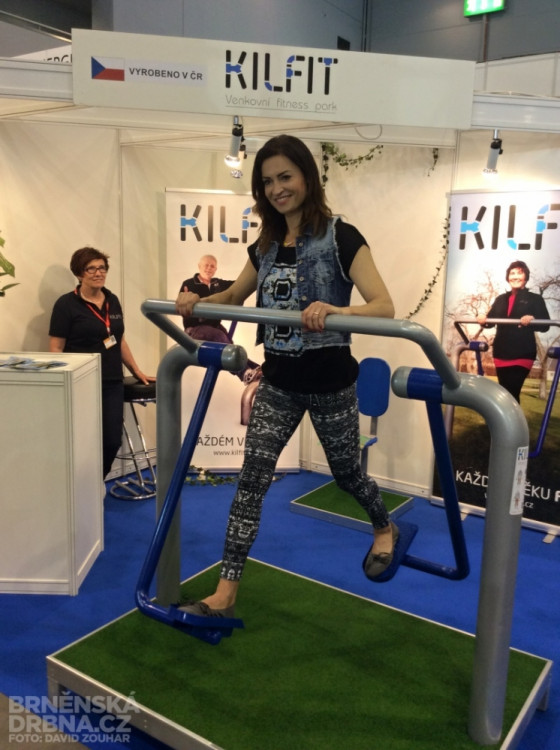 Hanka Kynychová si i zacvičila, foto: Brněnská Drbna, David Zouhar