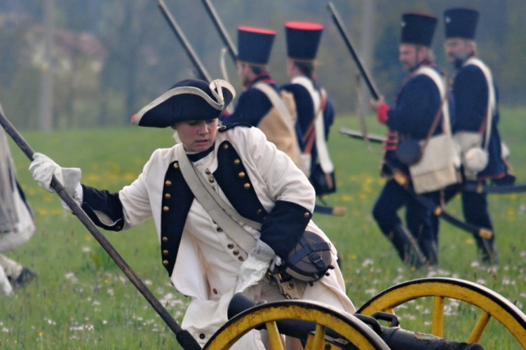 Připravuje se výstřel pruského děla