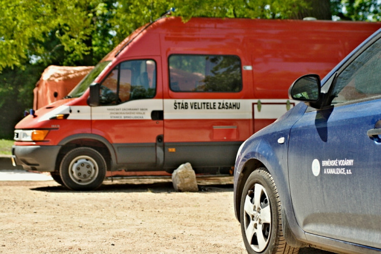 Hasiči nacvičovali likvidaci plamenů na Špilberku, foto: hasiči JMK