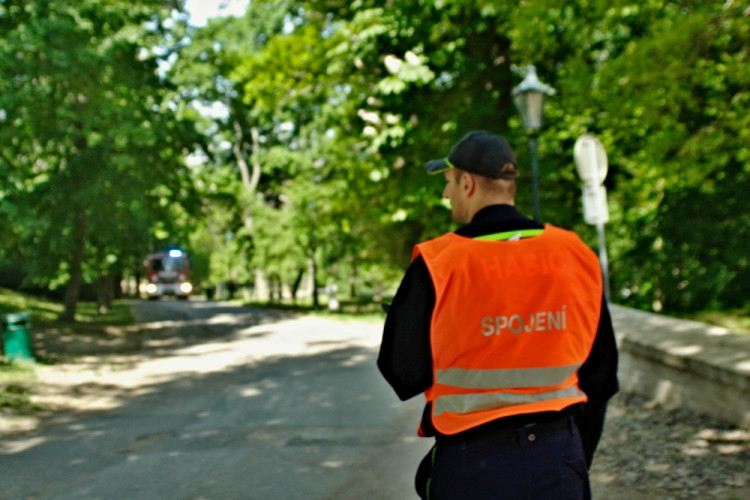 Hasiči nacvičovali likvidaci plamenů na Špilberku, foto: hasiči JMK