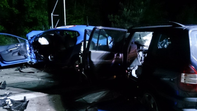 Hasiči zasahovali u dopravní nehody na dálnici D1, foto: hasiči JMK