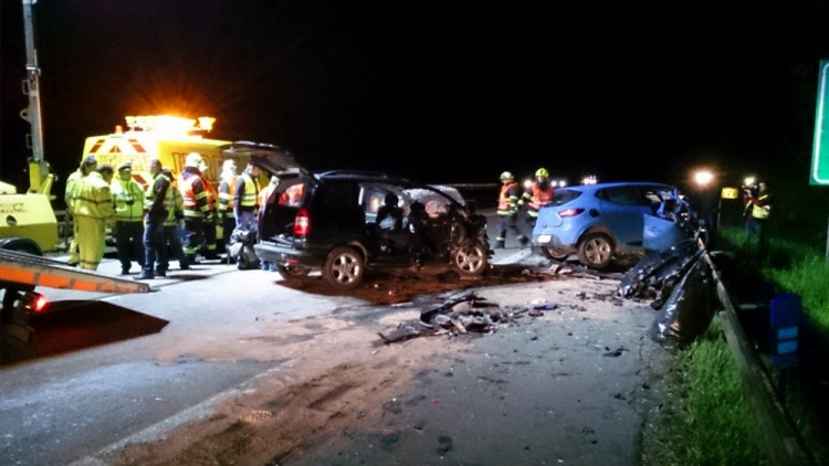 Hasiči zasahovali u dopravní nehody na dálnici D1, foto: hasiči JMK