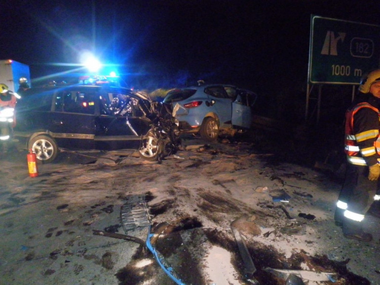 Hasiči zasahovali u dopravní nehody na dálnici D1, foto: hasiči JMK