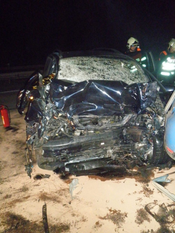 Hasiči zasahovali u dopravní nehody na dálnici D1, foto: hasiči JMK