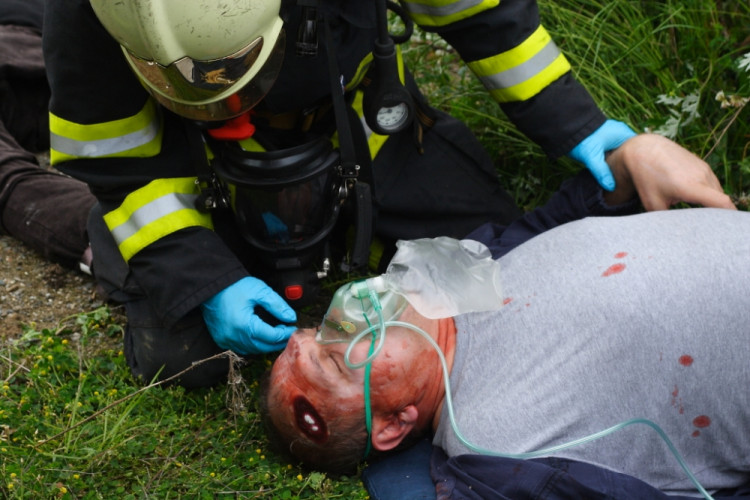 Jednotky IZS cvičně zasahovaly u havarovaného letadla, foto: HZS JMK