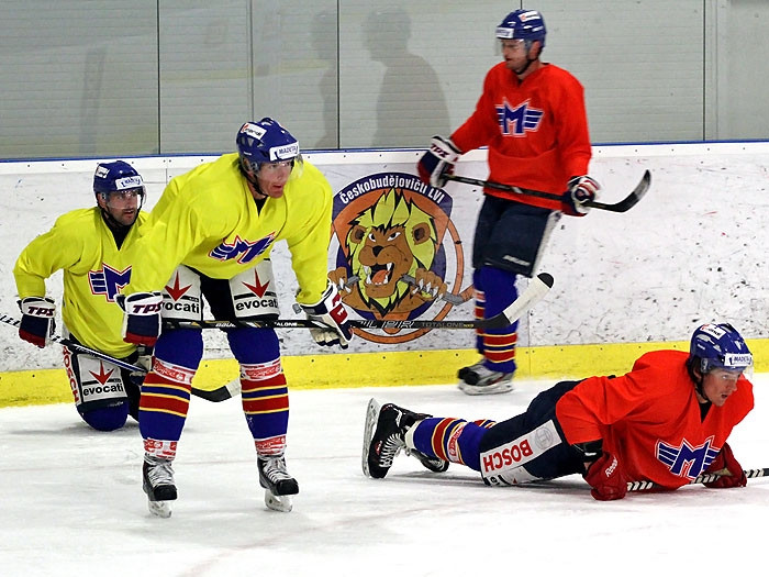 Hokejisté Motoru trénovali s Prospalem a Modrým