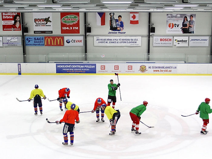 Hokejisté Motoru trénovali s Prospalem a Modrým