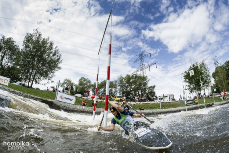 Český pohár ve vodním slalomu na kanále Lídy Polesné v Českém Vrbném