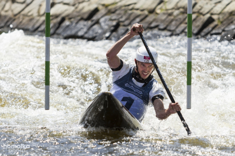 Český pohár ve vodním slalomu na kanále Lídy Polesné v Českém Vrbném