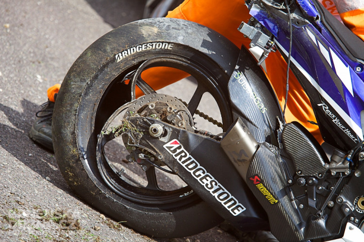 Havarovaný motocykl Valentina Rossiho, foto: Brněnská Drbna, Miroslav Toman