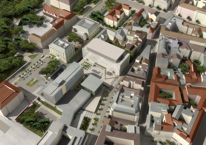 Janáčkovo kulturní centrum navrhl v lokalitě u Inter hotelu Atelier M1, vizualizace: Atelier M1