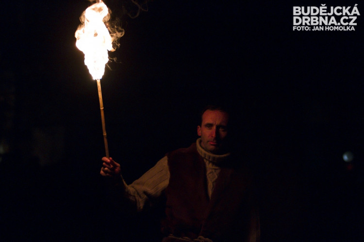 Živý betlém na Piaristickém náměstí v Českých Budějovicích