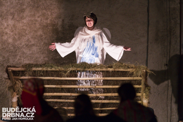 Živý betlém na Piaristickém náměstí v Českých Budějovicích