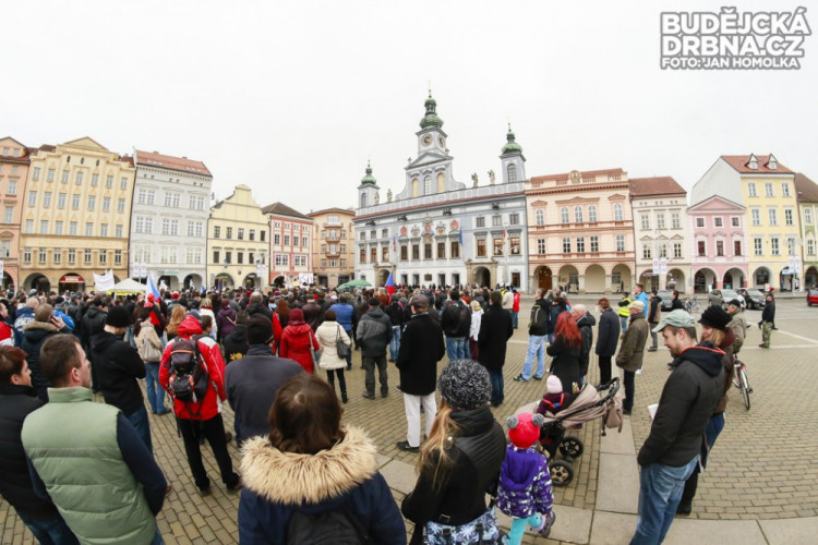 V Budějcích protestovali proti islámu