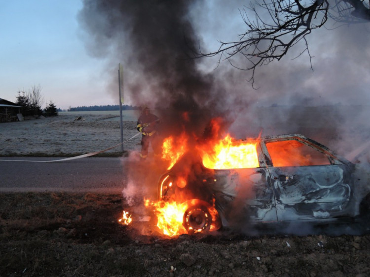 Nehoda u Turnova. Foto: HZS LK