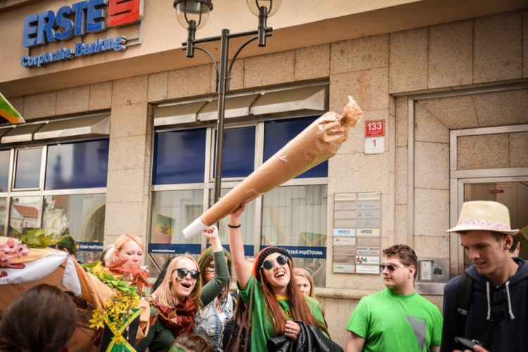 Průvod Budějovického Majálesu 2015. Foto: Dominik Svoboda