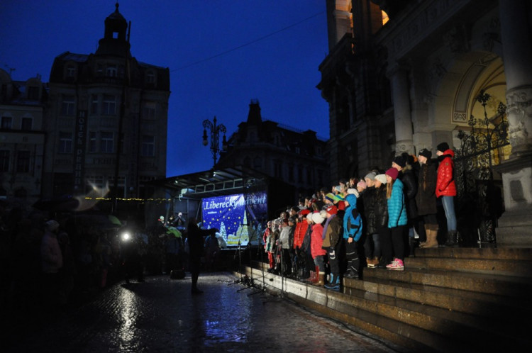 Rozsvícení vánočního stromku v Liberci