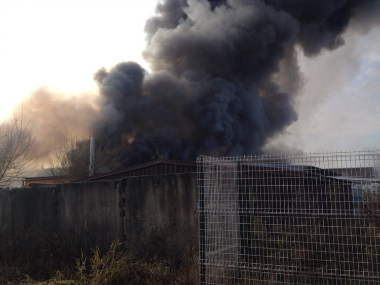 Požár v továrně Agba