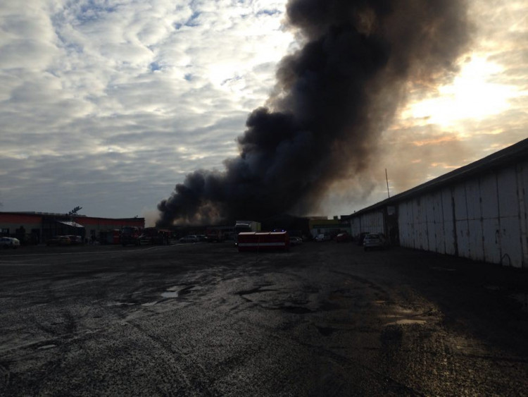 Požár v továrně Agba