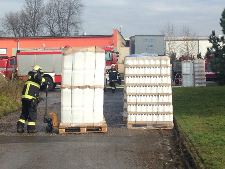 Požár v továrně Agba