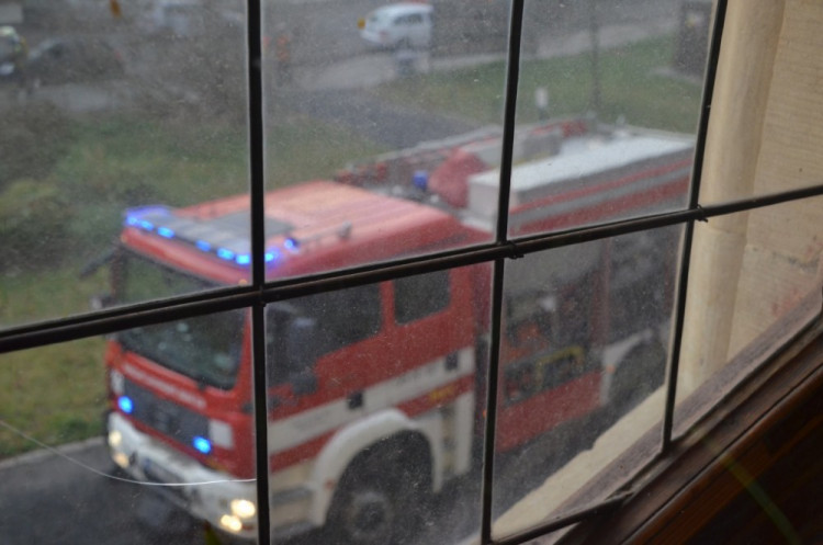 Hasičské cvičení v libereckém muzeu