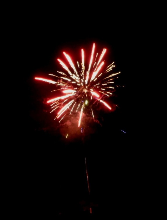 Novoroční ohňostroj v Cejli na Jihlavsku