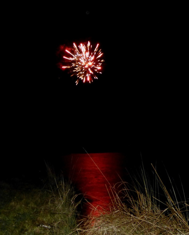 Novoroční ohňostroj v Cejli na Jihlavsku