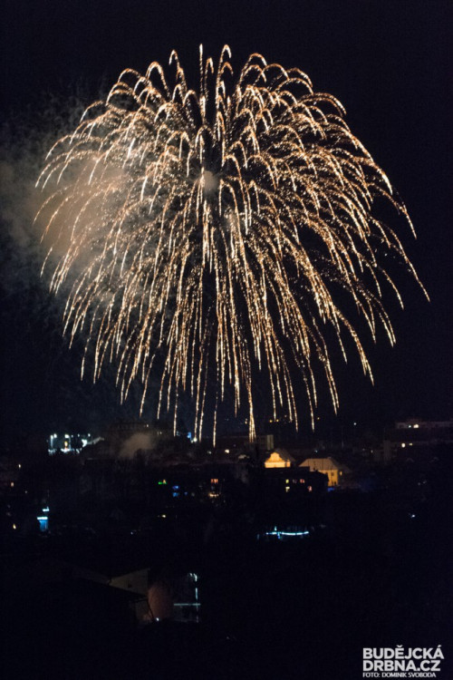 Novoroční ohňostroj v Protivíně