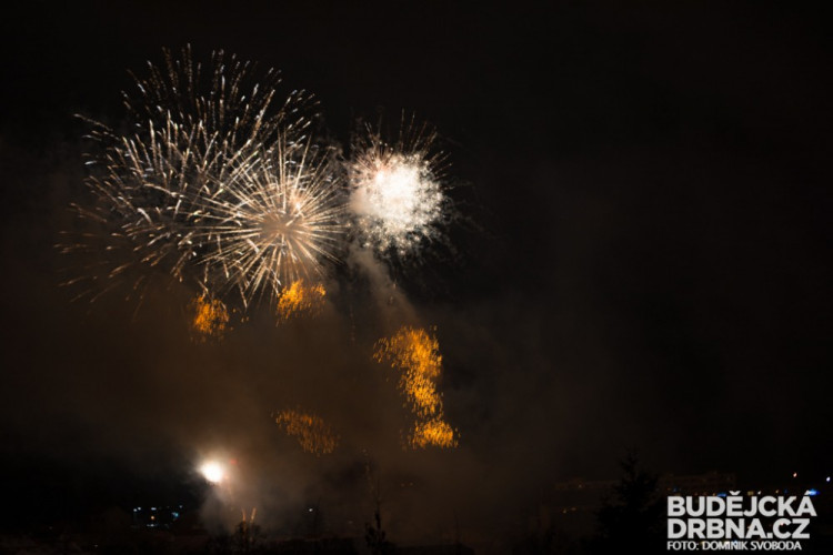 Novoroční ohňostroj v Protivíně