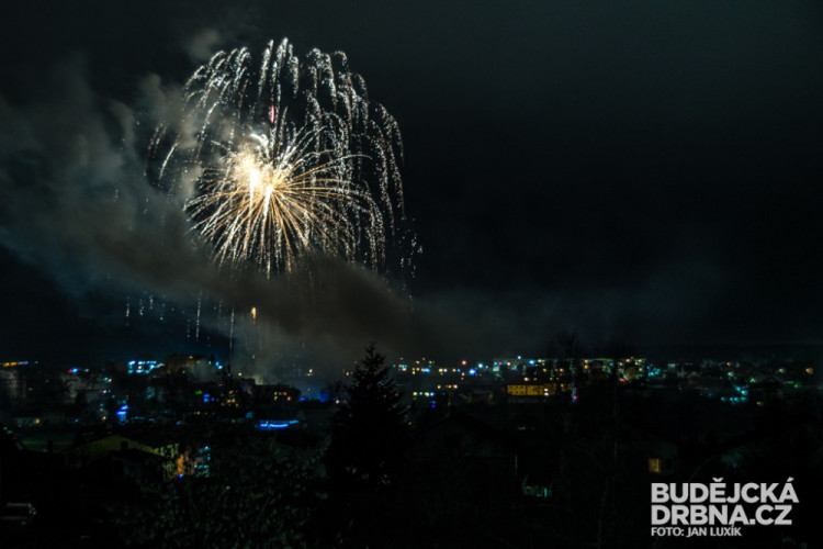 Novoroční ohňostroj v Protivíně