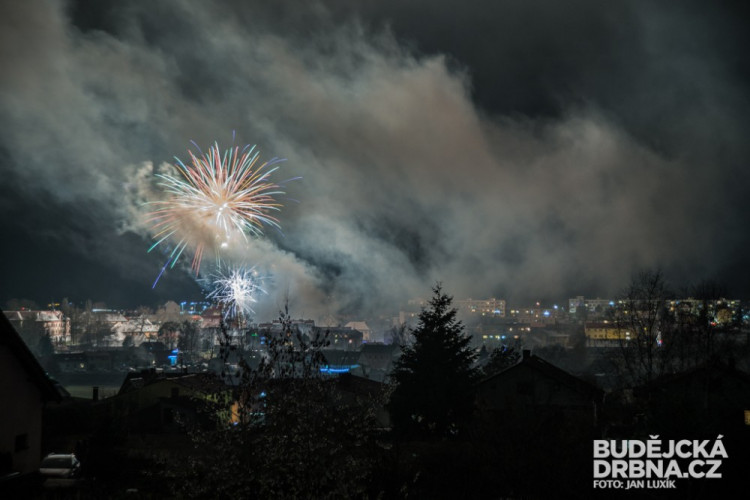 Novoroční ohňostroj v Protivíně