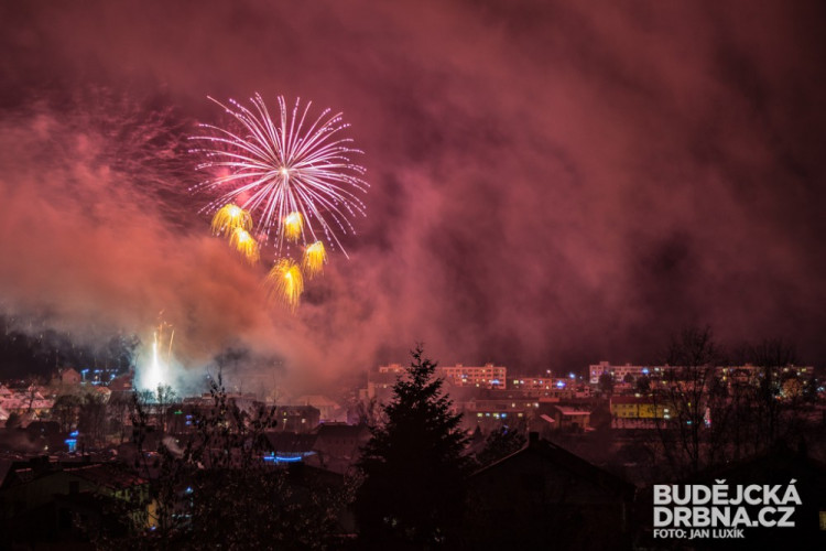 Novoroční ohňostroj v Protivíně