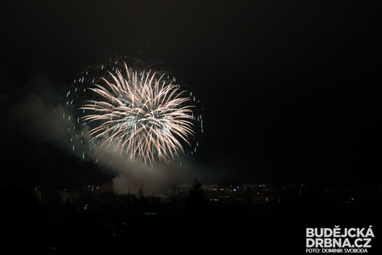 Novoroční ohňostroj v Protivíně