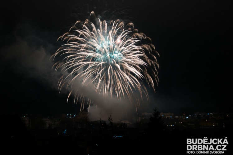 Novoroční ohňostroj v Protivíně