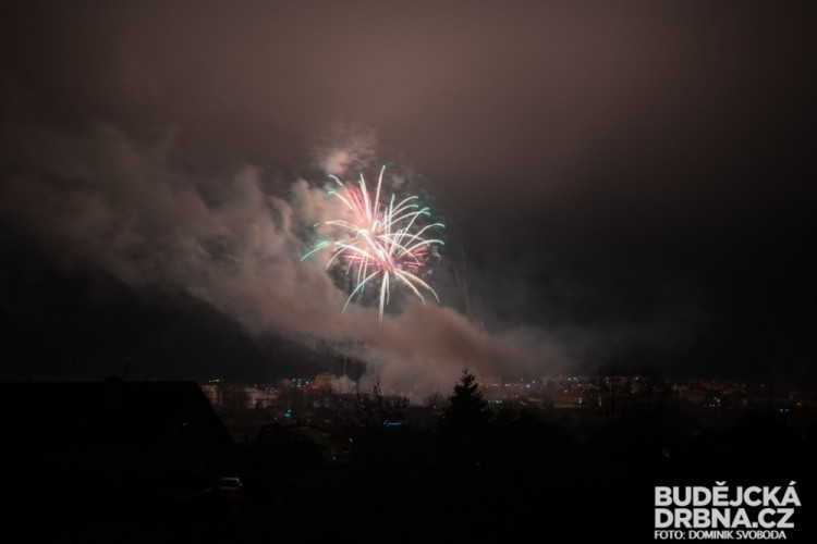 Novoroční ohňostroj v Protivíně