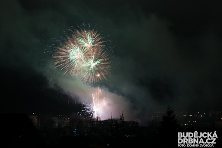 Novoroční ohňostroj v Protivíně
