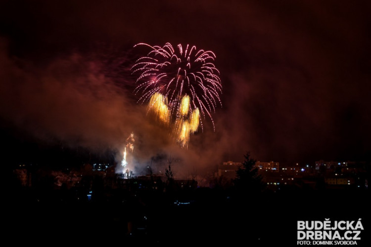 Novoroční ohňostroj v Protivíně